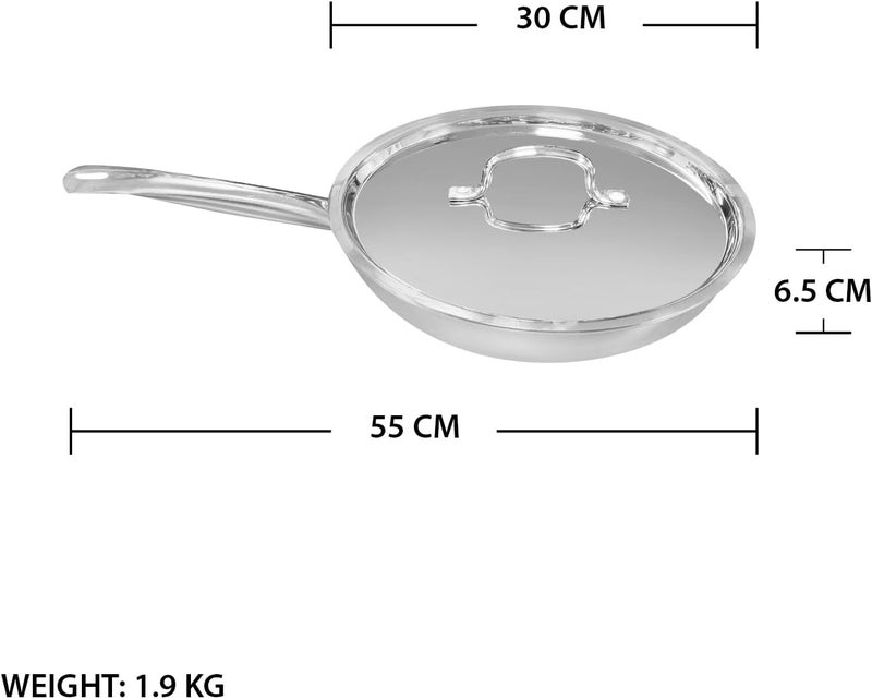 Vinod Smart Triply Frypan with Lid 28cm - Image 4
